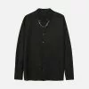 Nevstudio NEV Pure Color Hanging Chain Oversized Long Sleeve Shirt -Outlet Sweaters Store 1 5fad813a 072f 4ef7 a7c4 c9f4a3ec9640