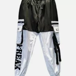 Nevstudio NEV Color Block Patchwork Ribbons Cargo Pants