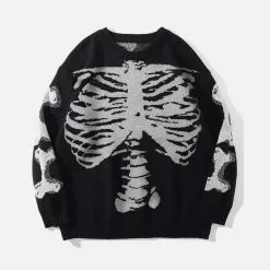 Nevstudio NEV Skeleton Print Knit Sweater
