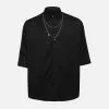 Nevstudio NEV Dark Love Chain Decoration Oversized Shirt -Outlet Sweaters Store 1 b322dbbb 8cae 43cb 9f16 185892b9341d