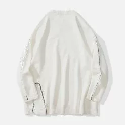 Nevstudio NEV Bright Line Ripped Knitted Sweater