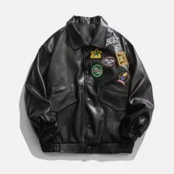 Nevstudio NEV Embroidered Leather Jacket