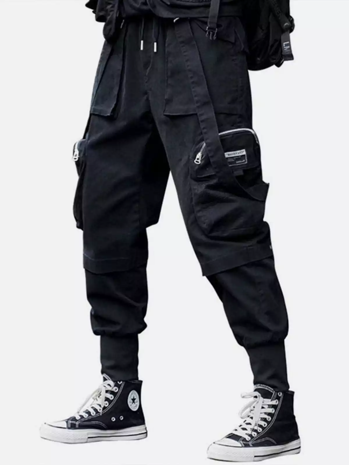 Nevstudio NEV Function Buttons Ribbons Stereoscopic Pockets Cargo Pants 3 Nevstudio NEV Function Buttons Ribbons Stereoscopic Pockets Cargo Pants