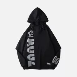 Nevstudio NEV Fake Two Symmetry Print Hoodie