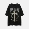 Nevstudio NEV Cross Print Washed Graphic Tee