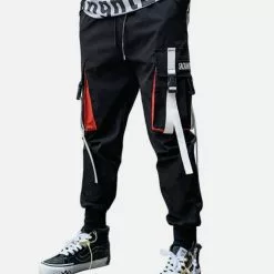 Nevstudio NEV Techwear Patchwork Ribbons Cargo Pants