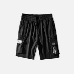 Outlet Sweaters Store 44 Nevstudio NEV Combat Letter Print Multi Pockets Nylon Shorts