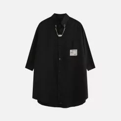 Nevstudio NEV Neckline Chain Short Sleeve Shirt