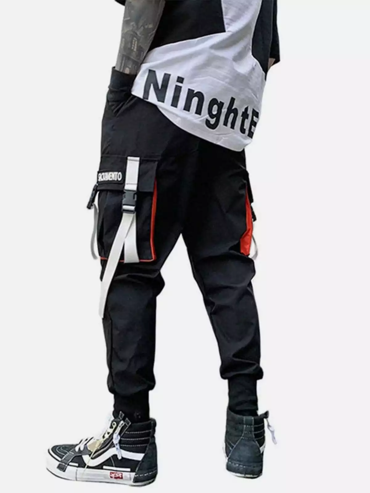 Nevstudio NEV Techwear Patchwork Ribbons Cargo Pants 5 Nevstudio NEV Techwear Patchwork Ribbons Cargo Pants - Image 3