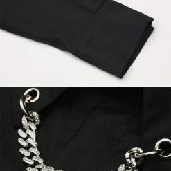 Nevstudio NEV Pure Color Hanging Chain Oversized Long Sleeve Shirt -Outlet Sweaters Store 3 3e4727b6 d750 4f2a be84 a9bcdd16ec2a