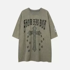 Nevstudio NEV Cross Print Washed Graphic Tee -Outlet Sweaters Store 3 85f221a4 08bf 454d a84b 73d9de5e5159