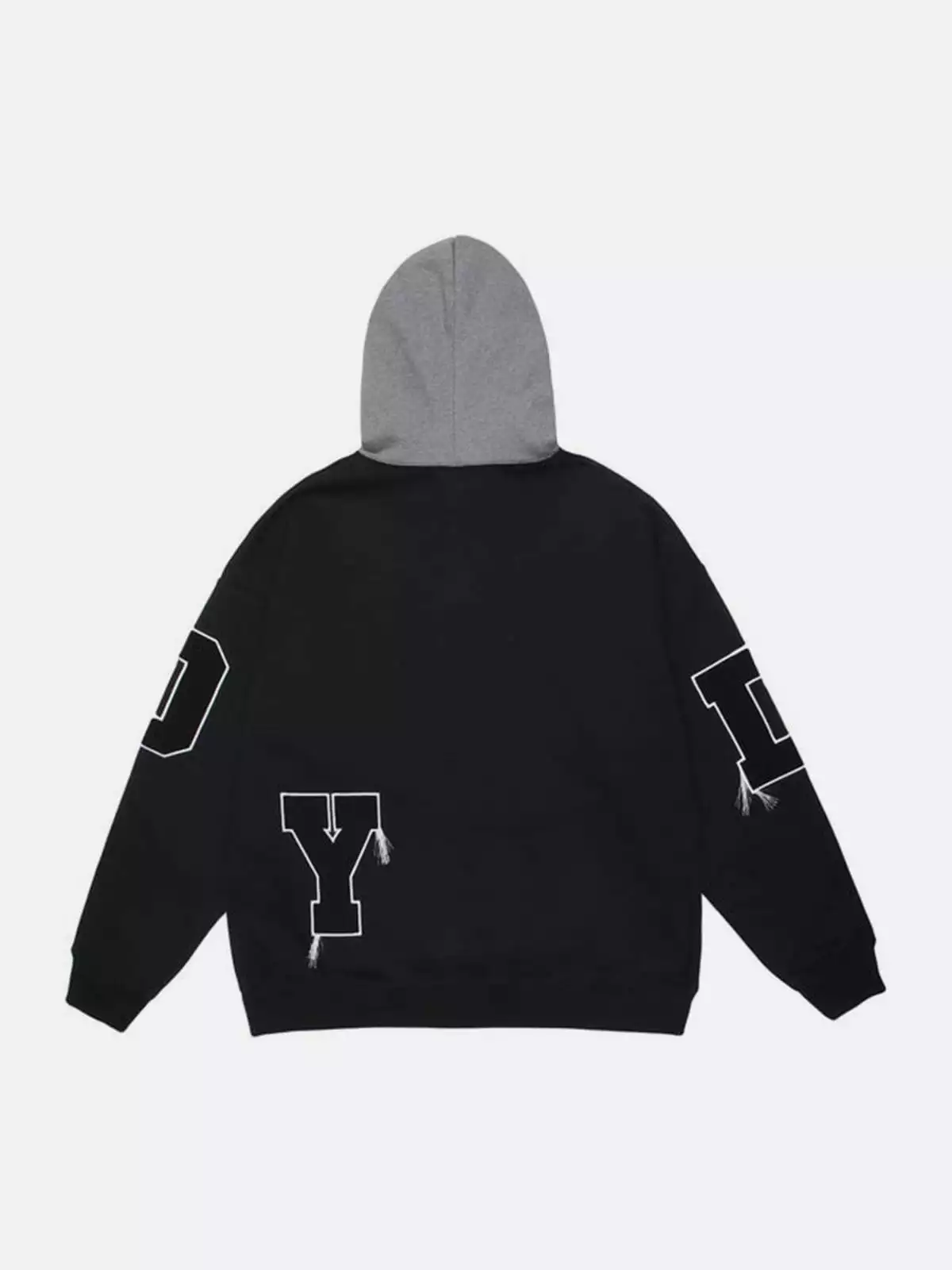 Nevstudio NEV Fake Two Tassel Embroidery Letters Print Hoodie 6 Nevstudio NEV Fake Two Tassel Embroidery Letters Print Hoodie - Image 4