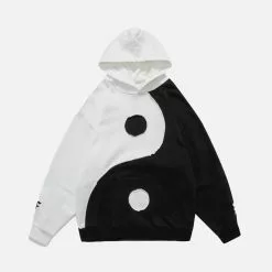 Nevstudio NEV Yin Yang Gossip Patchwork Hoodie