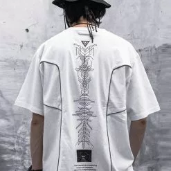 Nevstudio NEV Functional Reflective Strip Print Cotton Tee -Outlet Sweaters Store 4 de7f7ee3 6121 45da ac9d b326feeb6abd