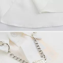 Nevstudio NEV Neckline Chain Short Sleeve Shirt -Outlet Sweaters Store 5 19547bd4 335a 413a aa38 dcd1c820d5b3