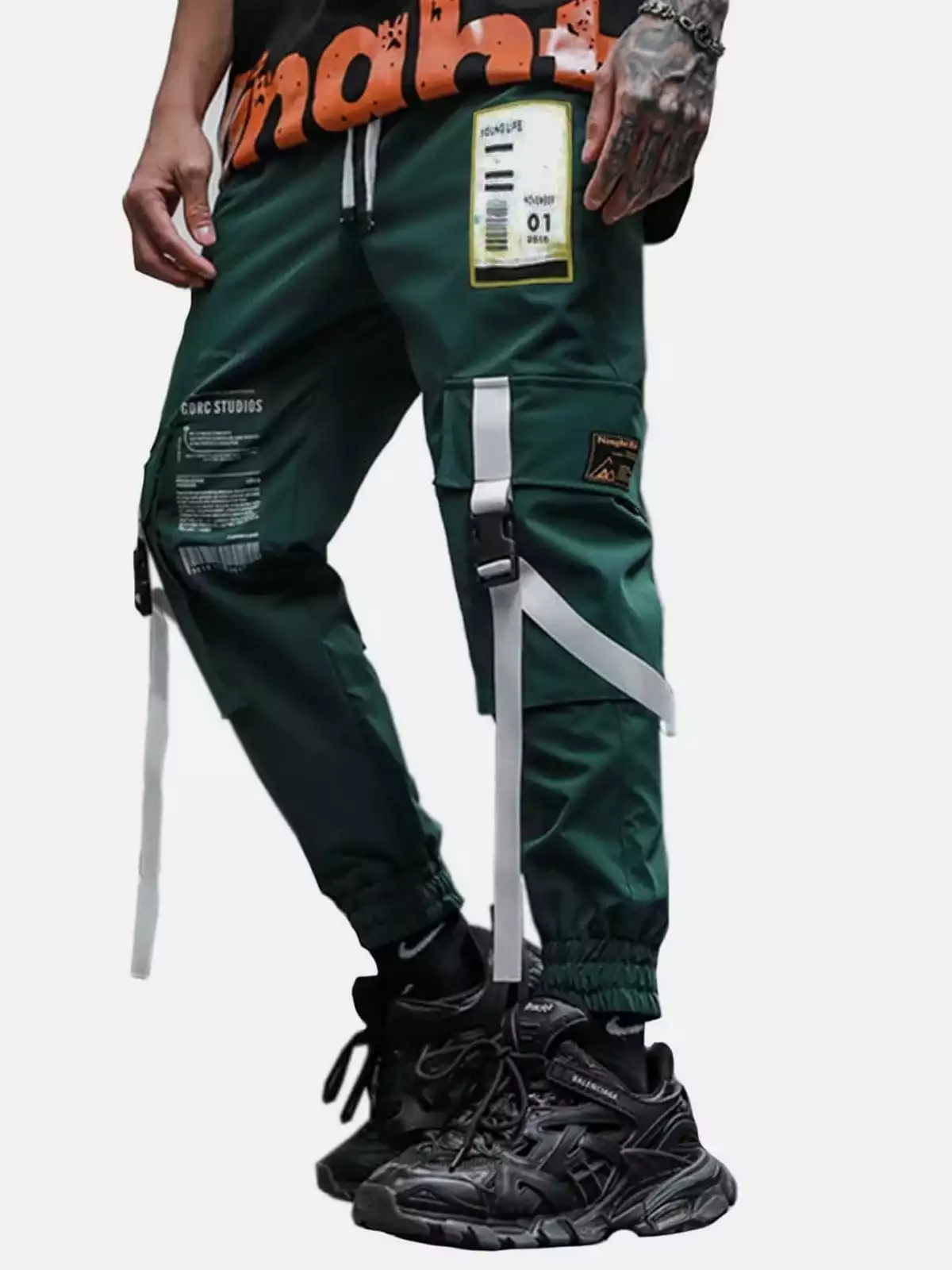 Nevstudio NEV Label Barcode Print Cargo Pants 6 Nevstudio NEV Label Barcode Print Cargo Pants - Image 4