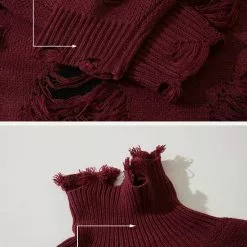 Nevstudio NEV Hole Cut Out Sweater 12 Nevstudio NEV Hole Cut Out Sweater -Outlet Sweaters Store 824