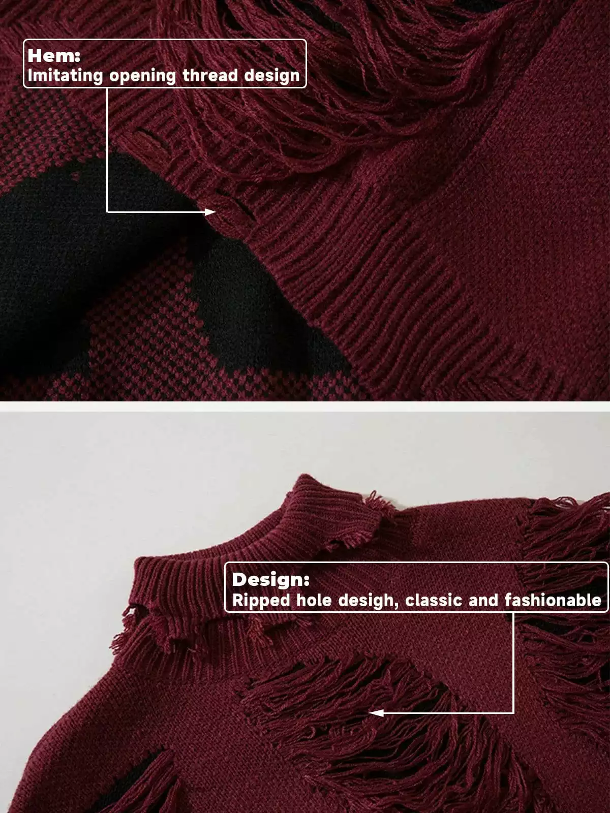 Nevstudio NEV Hole Cut Out Sweater 8 Nevstudio NEV Hole Cut Out Sweater - Image 6