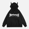 Nevstudio NEV Gothic Letter Devil Head Hoodie -Outlet Sweaters Store 90072320221011162654634528ce94799