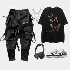 Nevstudio NEV Punk Butterfly Graphic Washed Tee -Outlet Sweaters Store 9 9e5cee08 954d 4a93 bce1 ca2ede11135f