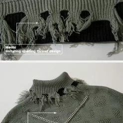 Nevstudio NEV Vintage Cross Necklace Sweater -Outlet Sweaters Store e688df2a9ab05e63b49f15666628e6ca