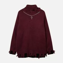 Nevstudio NEV Vintage Cross Necklace Sweater -Outlet Sweaters Store jpeg 0874ab11 4aac 455e 80d0 7bca72530d08