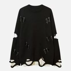 Nevstudio NEV Ripped Pins Hole Sweater