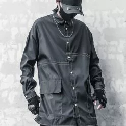 Nevstudio NEV Bright Line Big Pocket Long Sleeve Shirt