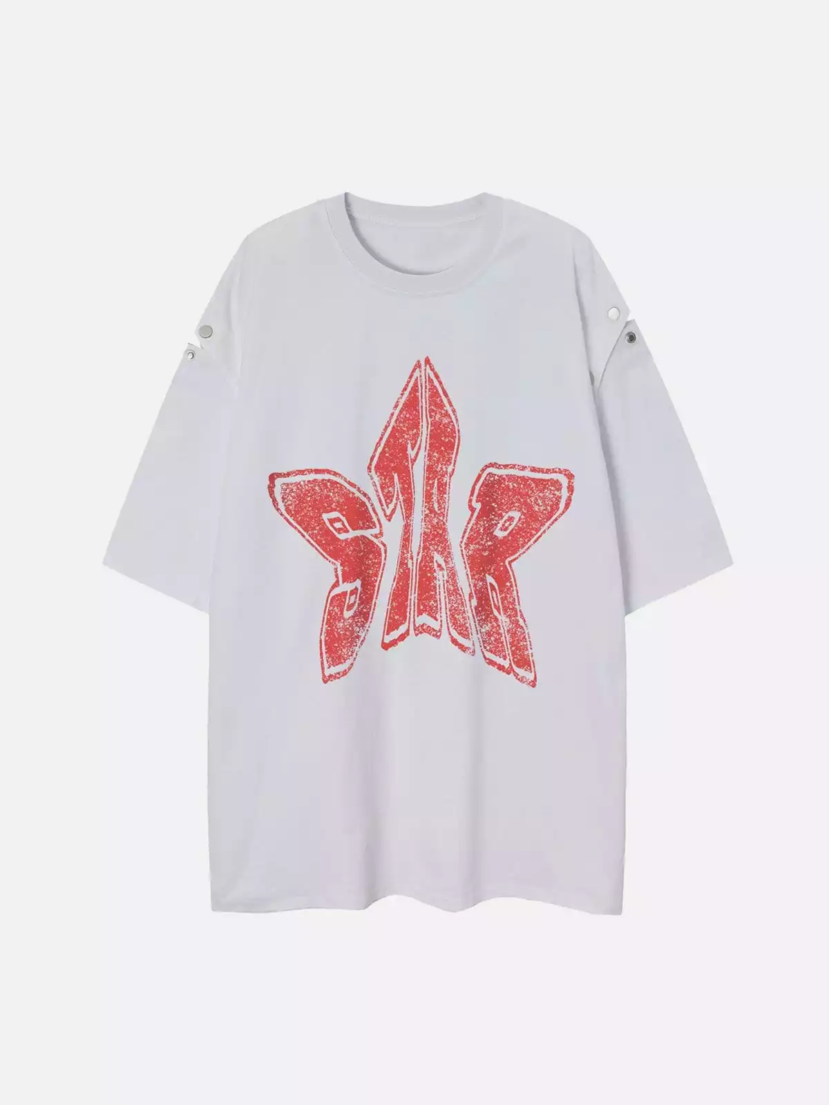 Nevstudio NEV Letters Star Detachable Sleeve Tee 3 Nevstudio NEV Letters Star Detachable Sleeve Tee