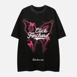 Nevstudio NEV Washed Dark Butterfly Graphic Tee