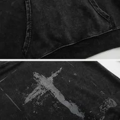 Nevstudio NEV Washed Graffiti Cross Pattern Hoodie -Outlet Sweaters Store jpeg 3301412f b904 4797 9897 0a060e8bece0