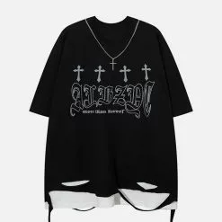 Nevstudio NEV Broken Hole Fake Two Pieces Tee