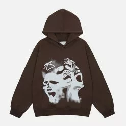 Nevstudio NEV Abstract Silhouette Creative Print Hoodie