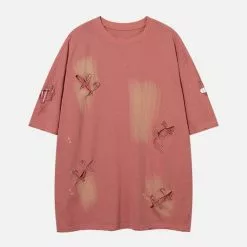 Outlet Sweaters Store 15 Nevstudio NEV Washed Paperclip Ripped Holes Tee