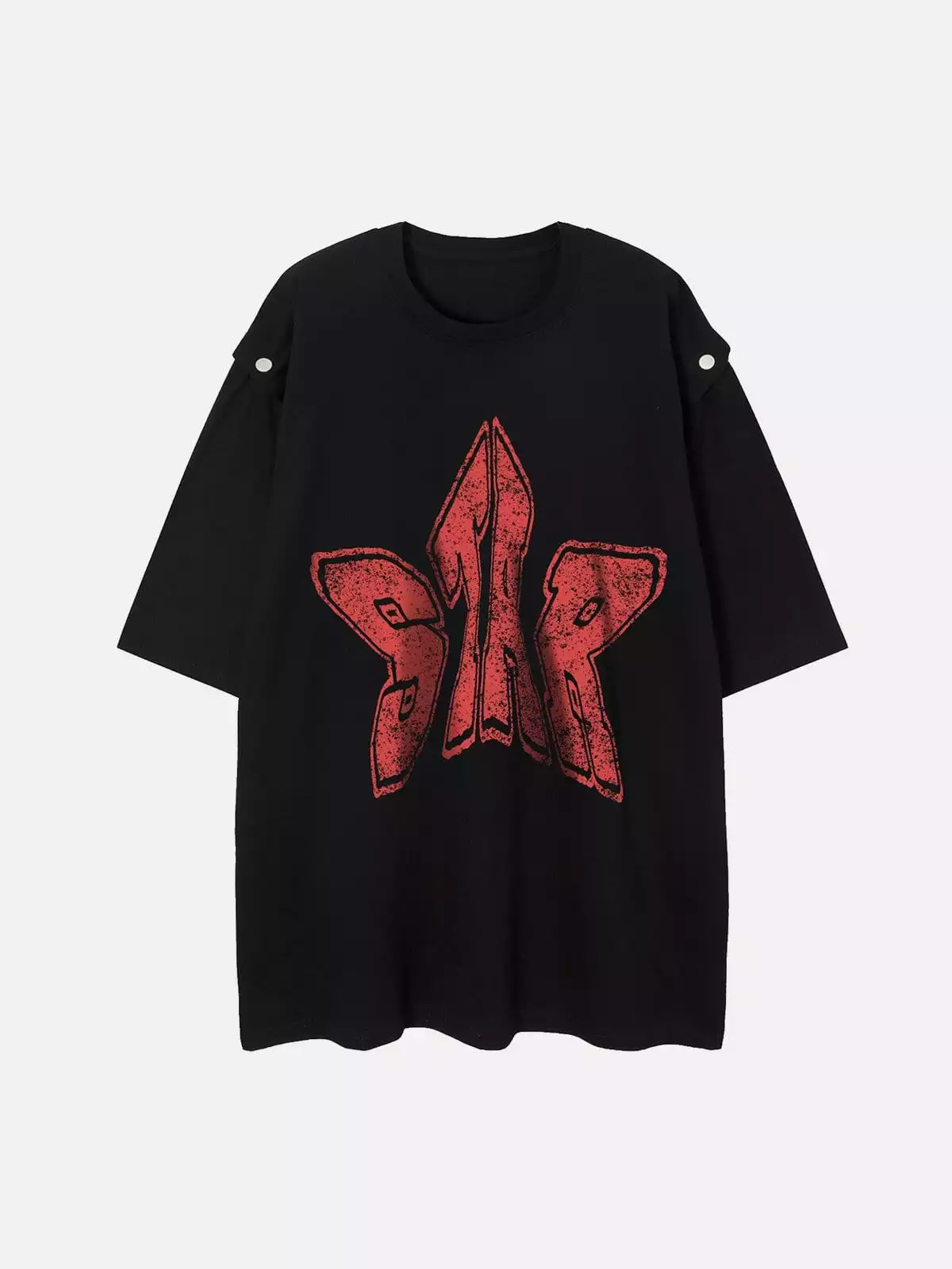Nevstudio NEV Letters Star Detachable Sleeve Tee 5 Nevstudio NEV Letters Star Detachable Sleeve Tee - Image 3