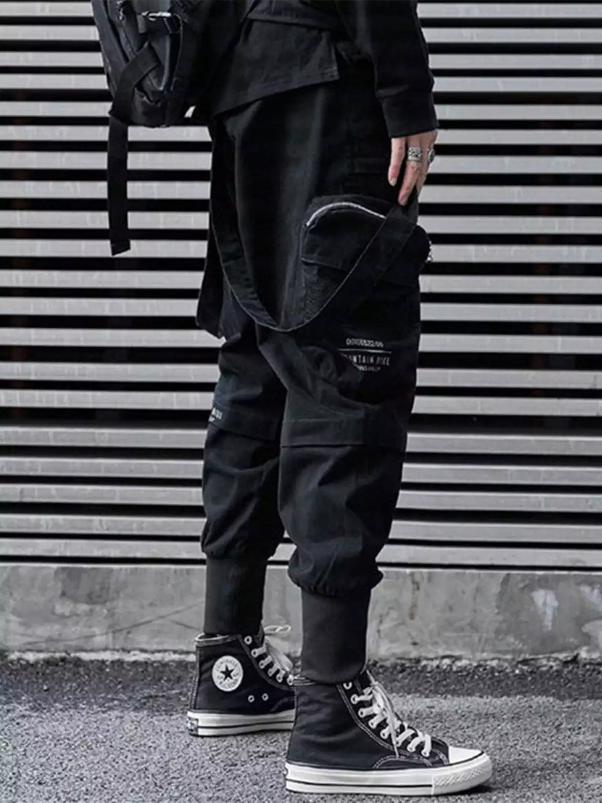 Nevstudio NEV Function Buttons Ribbons Stereoscopic Pockets Cargo Pants 4 Nevstudio NEV Function Buttons Ribbons Stereoscopic Pockets Cargo Pants - Image 2