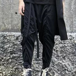 Nevstudio NEV Dark Elastic Ribbons Oversized Pants