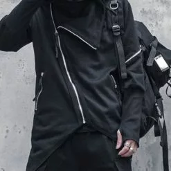 Nevstudio NEV Dark Asymmetric Side Zip Cape Jacket -Outlet Sweaters Store jpeg 720x 80c96883 addf 4d4b b0b6 7b1027e29b49