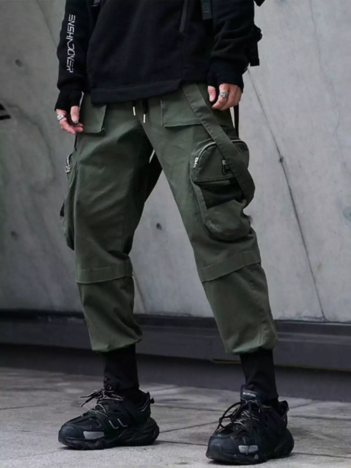 Nevstudio NEV Function Buttons Ribbons Stereoscopic Pockets Cargo Pants 5 Nevstudio NEV Function Buttons Ribbons Stereoscopic Pockets Cargo Pants - Image 3