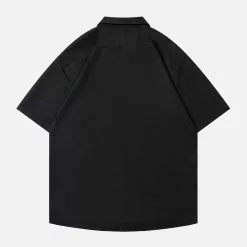 Nevstudio NEV Solid Color Zip Up Short Sleeve Shirt -Outlet Sweaters Store jpeg 7c23cf56 1c9f 4bad 9eeb fbc95622c446