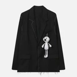 Nevstudio NEV 3D Bear Raw Edge Suit Jacket