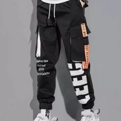 Nevstudio NEV Function Ribbons Print Cargo Pants