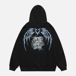 Nevstudio NEV Flame Heart Wings Graphic Hoodie