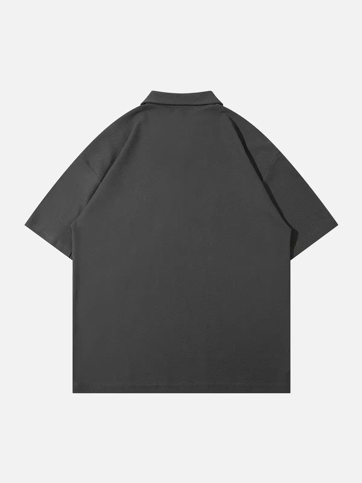 Nevstudio NEV Embroidery Letter Half Zip Up POLO Tee 6 Nevstudio NEV Embroidery Letter Half Zip Up POLO Tee - Image 4