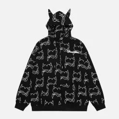 Nevstudio NEV Devil Heart Print Hoodie