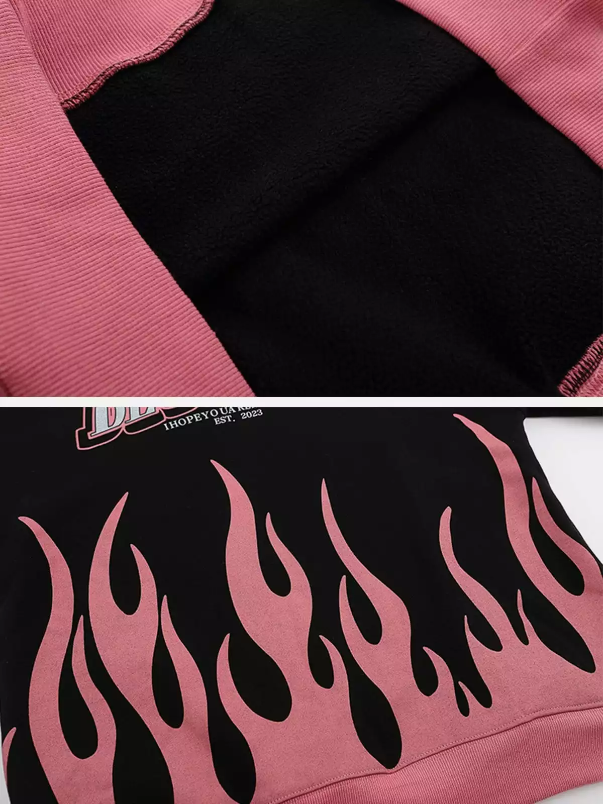 Nevstudio NEV Letter Flame Print Hoodie 8 Nevstudio NEV Letter Flame Print Hoodie - Image 6