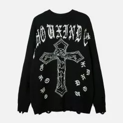 Nevstudio NEV Gothic Cross Alphabet Sweater -Outlet Sweaters Store jpeg bb79c63c eb6d 48cc bcd5 d41ae88dc848