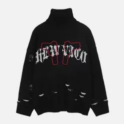 Outlet Sweaters Store 7 Nevstudio NEV Tassel Pistol Turtleneck Sweater