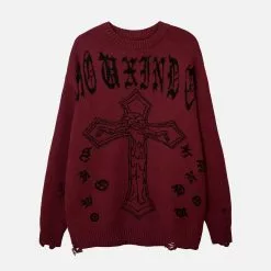 Nevstudio NEV Gothic Cross Alphabet Sweater