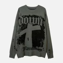 Nevstudio NEV Cross Alphabet Gothic Sweater
